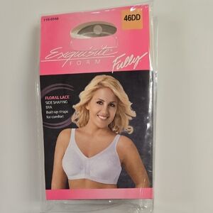 Exquisite Form Fully Floral Lace White Bra - Supportive Full Coverage